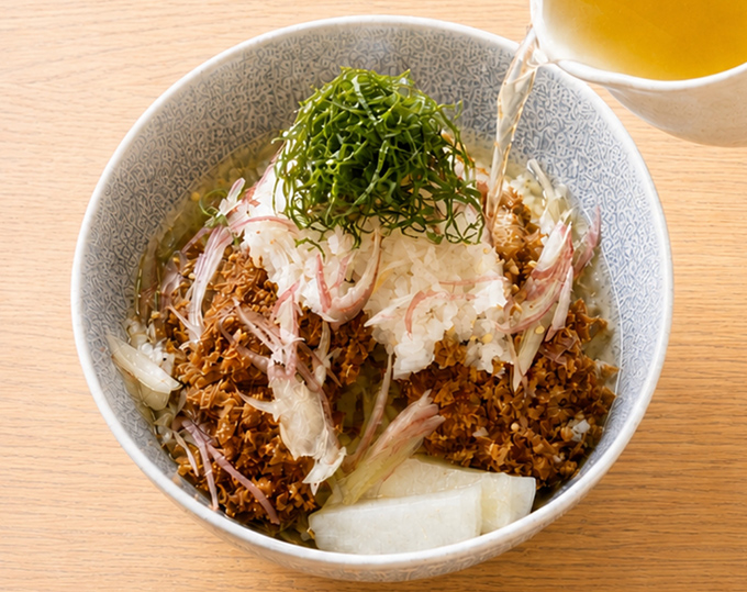 福豚ヒレカツの冷製だし茶漬け